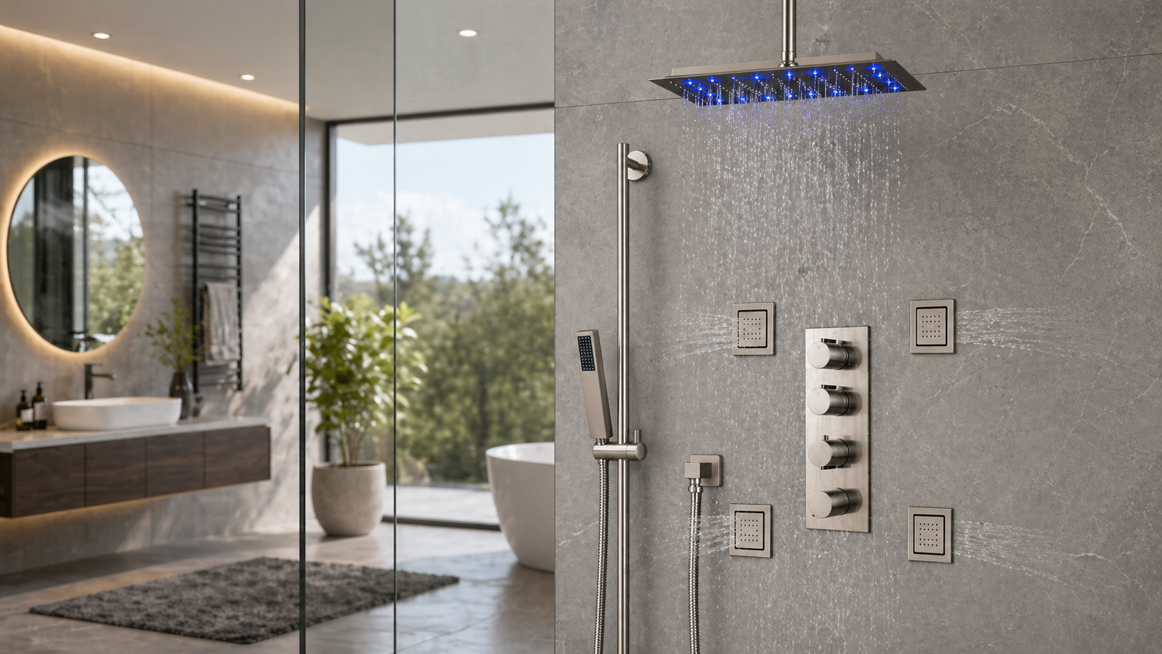 Rain Shower System and Rainfall Shower System